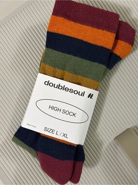 Doublesoul Kennedy Walsh Striped High Socks - Multi-Color
